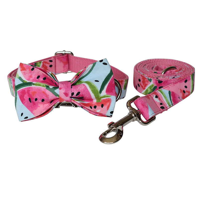 Watermelon Dog Collar w/Leash