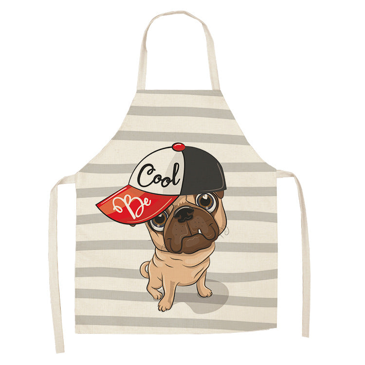 Cotton and linen cartoon dog apron