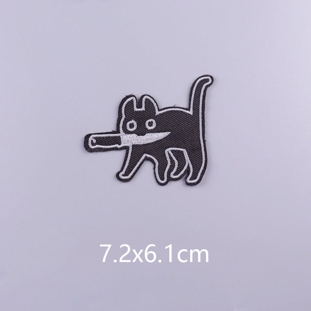 3D Embroidered Cat Armband Badge – Cute Patch for Cat Lovers