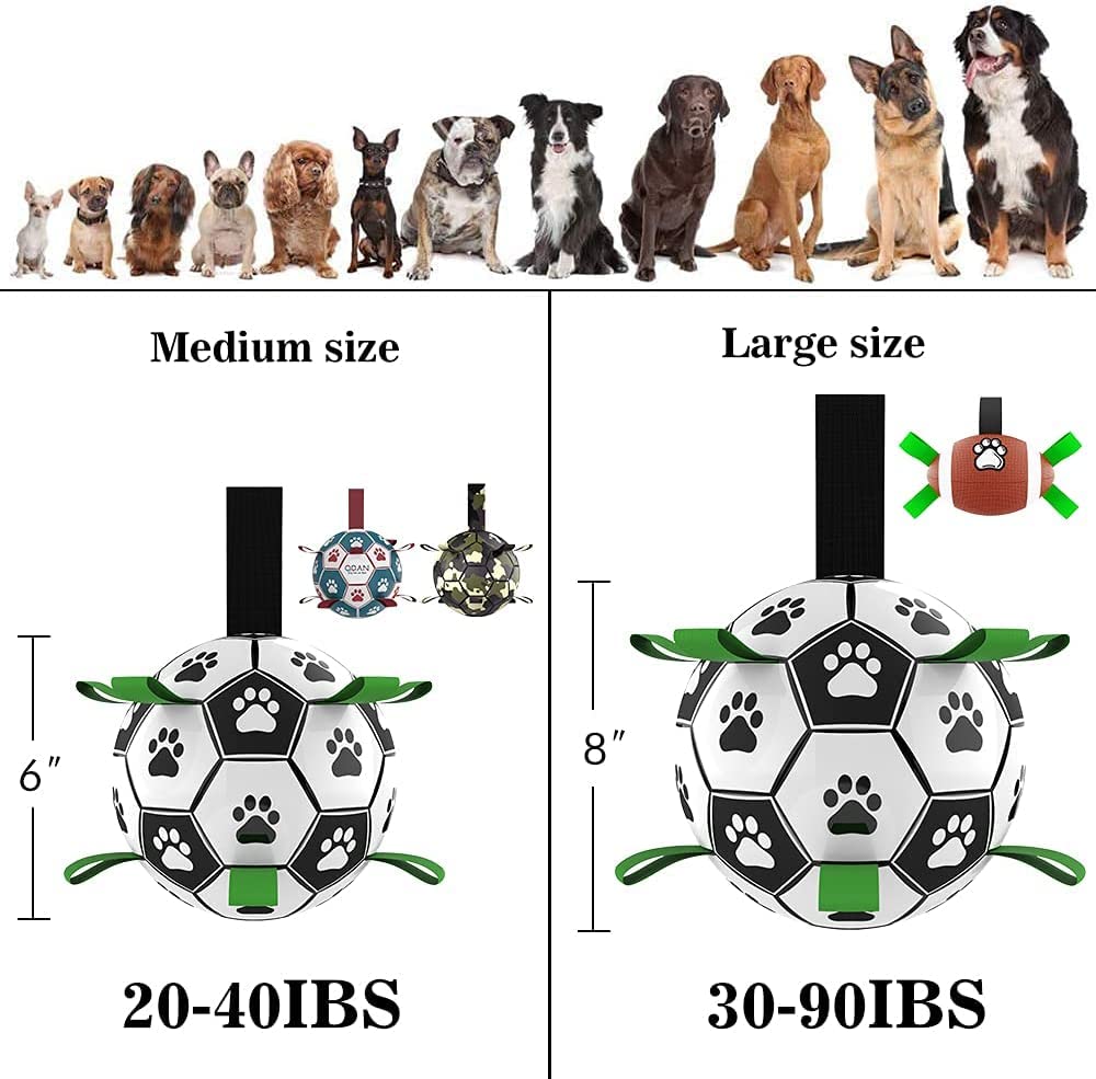 Interactive Dog Football Toy – Bouncy Soccer Ball for Large Dogs