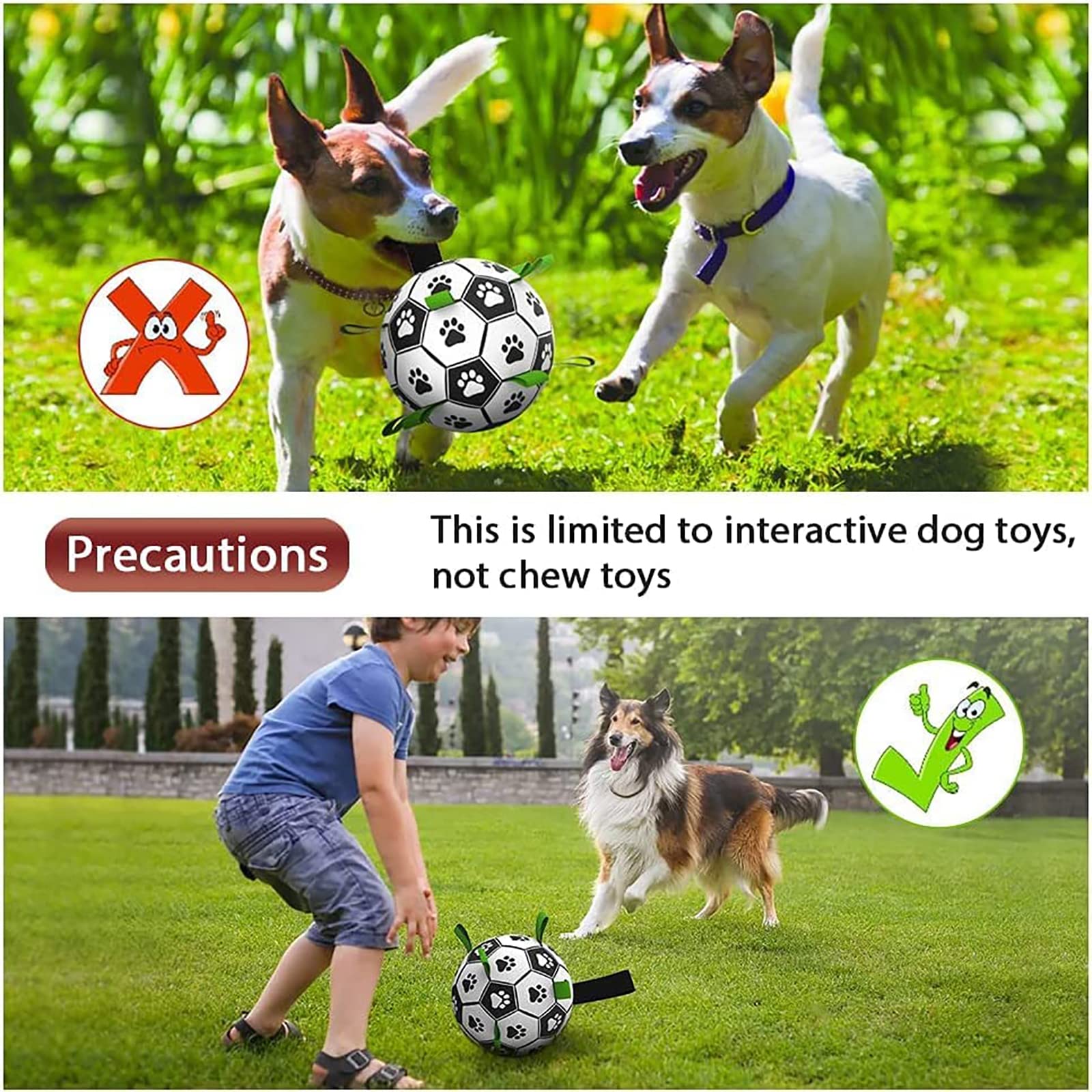 Interactive Dog Football Toy – Bouncy Soccer Ball for Large Dogs