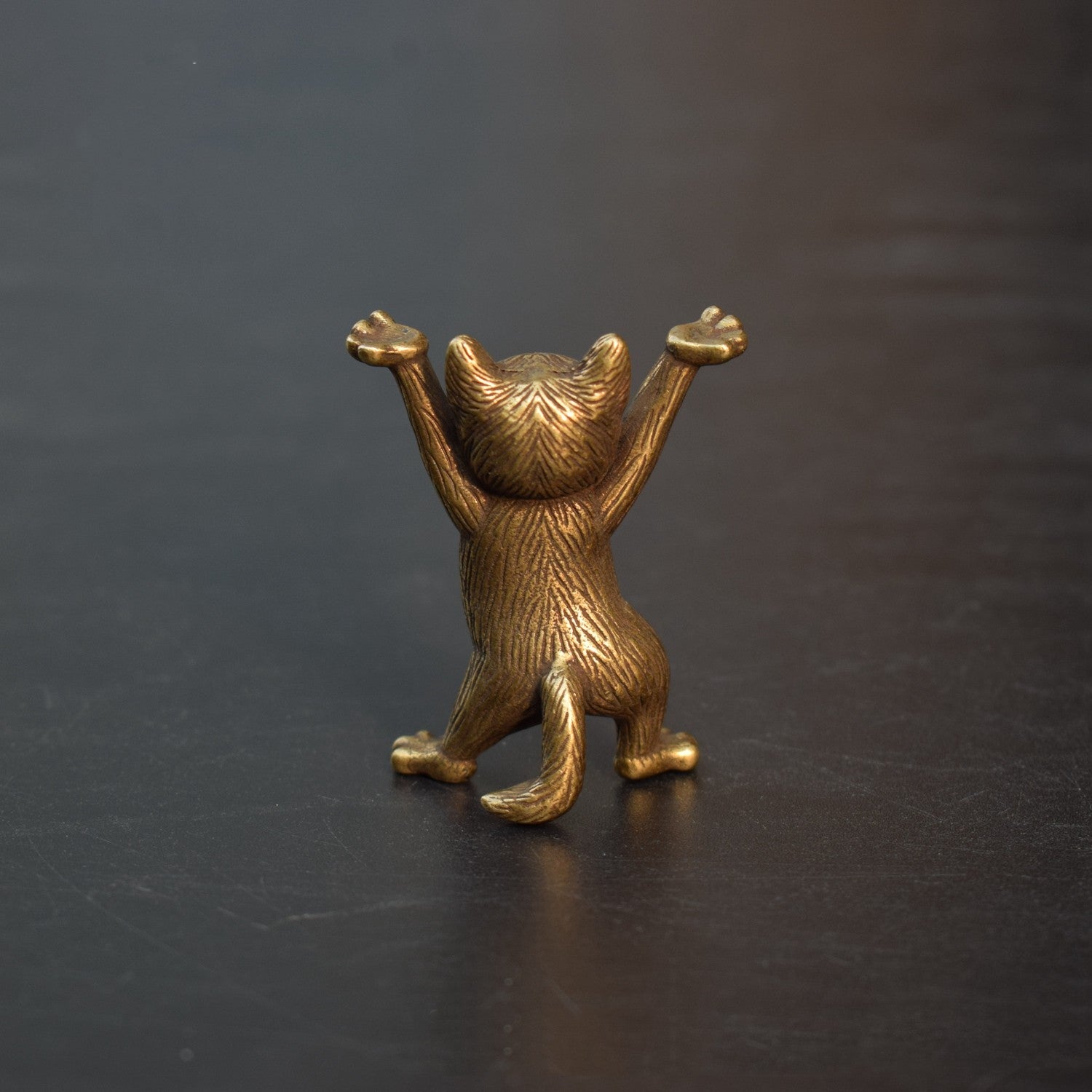 Small Copper Cat Antique Handicraft Ornaments