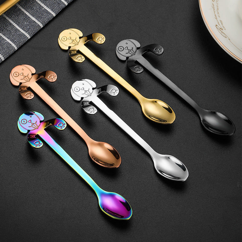 Creative Handle Hanging Dog Coffee Spoon