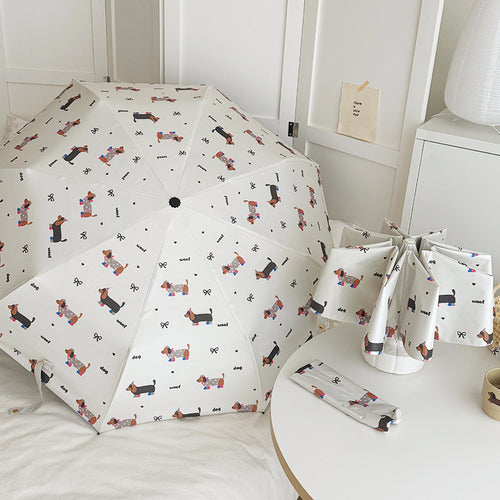 Cartoon Dachshund Umbrella