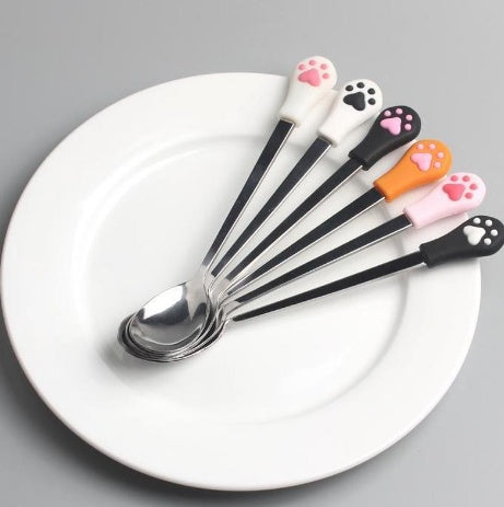 Cat Paw Stainless Steel Spoons – Cute Kitchen & Gift Set