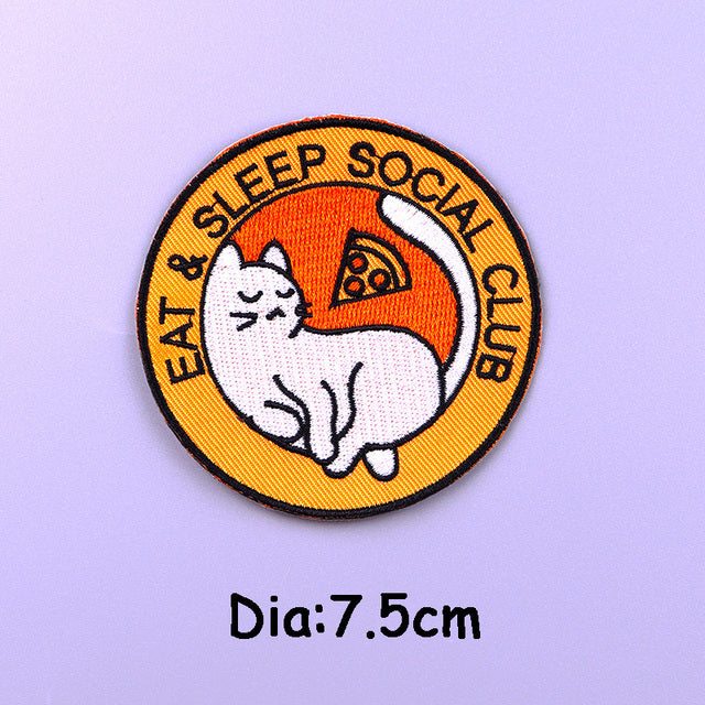 3D Embroidered Cat Armband Badge – Cute Patch for Cat Lovers