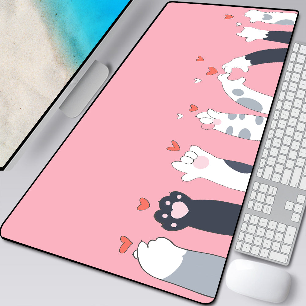 Large Cat Paw Mouse Pad – Cartoon Desk Mat for Cat Lovers