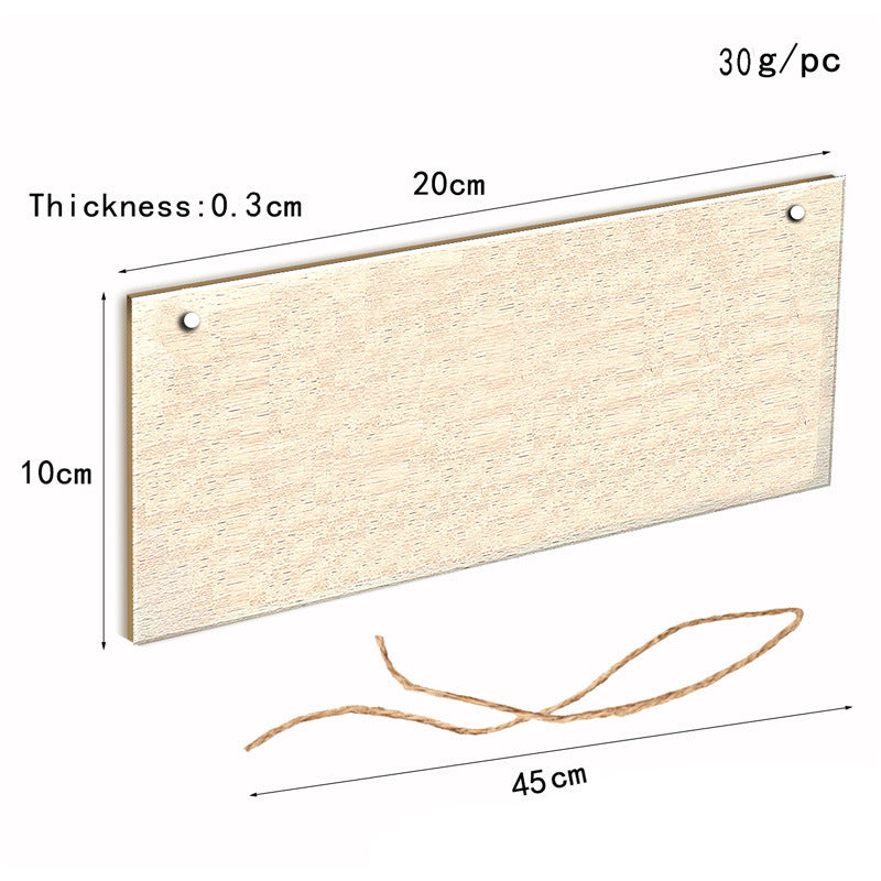 Wooden Dog Pet Hanging Rectangular Decoration