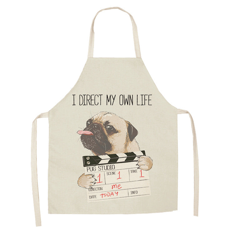 Cotton and linen cartoon dog apron