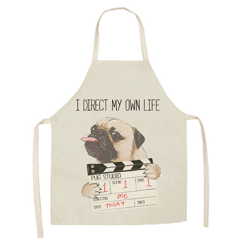 Cotton and linen cartoon dog apron