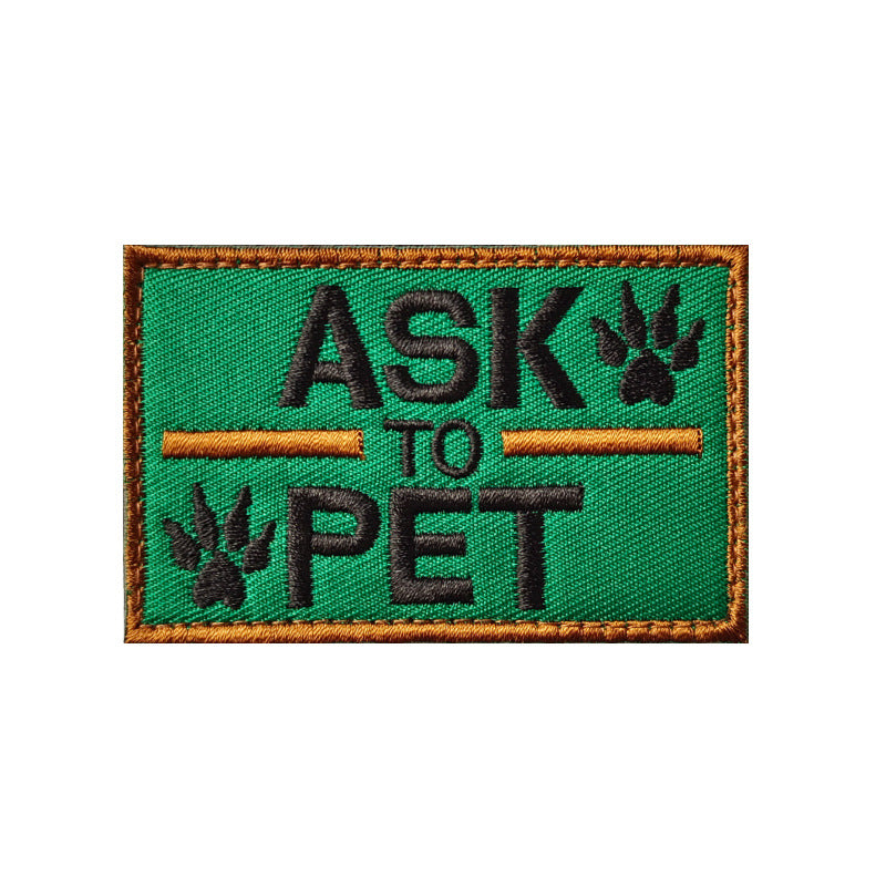 K9 Military Dog Embroidered Velcro Badge